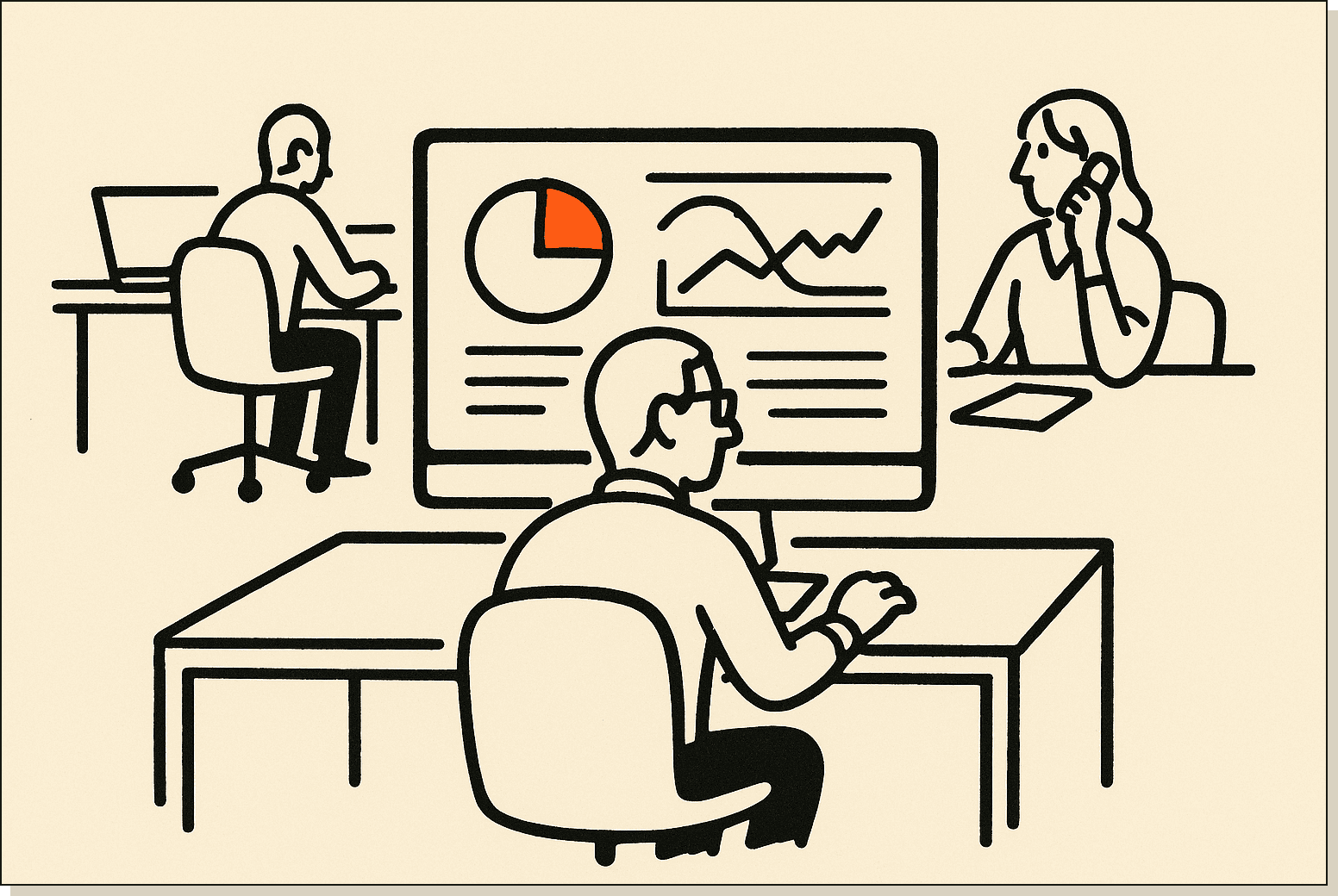 Editorial illustration for agency owners and operators