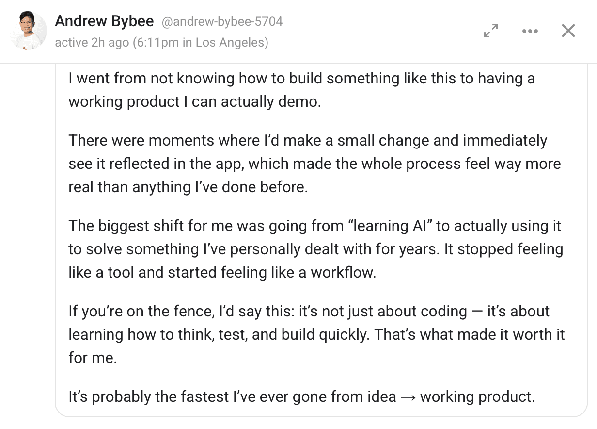 Andrew, follow-up after his agent shipped